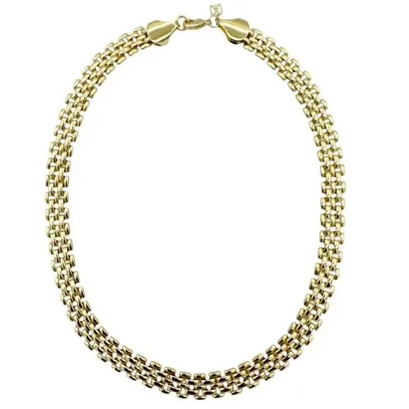 The M Jewlers NY Porto Link Necklace in Gold Vermeil NEW - Picture 6 of 9